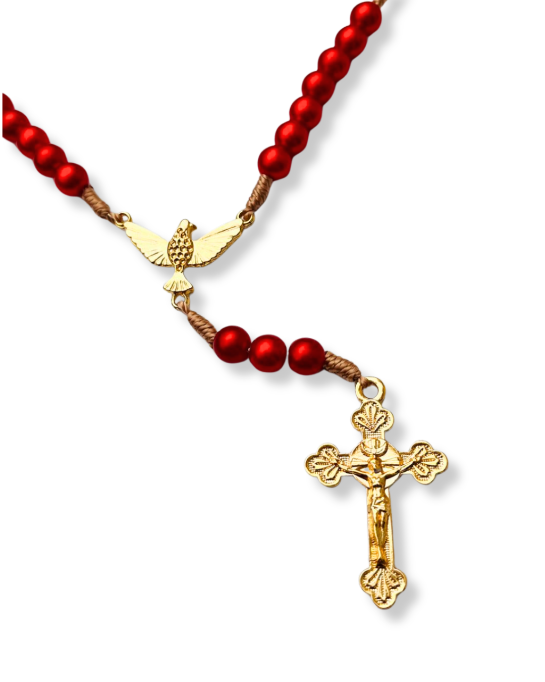 Novena Terço Espírito Santo Com Pérola Vermelha