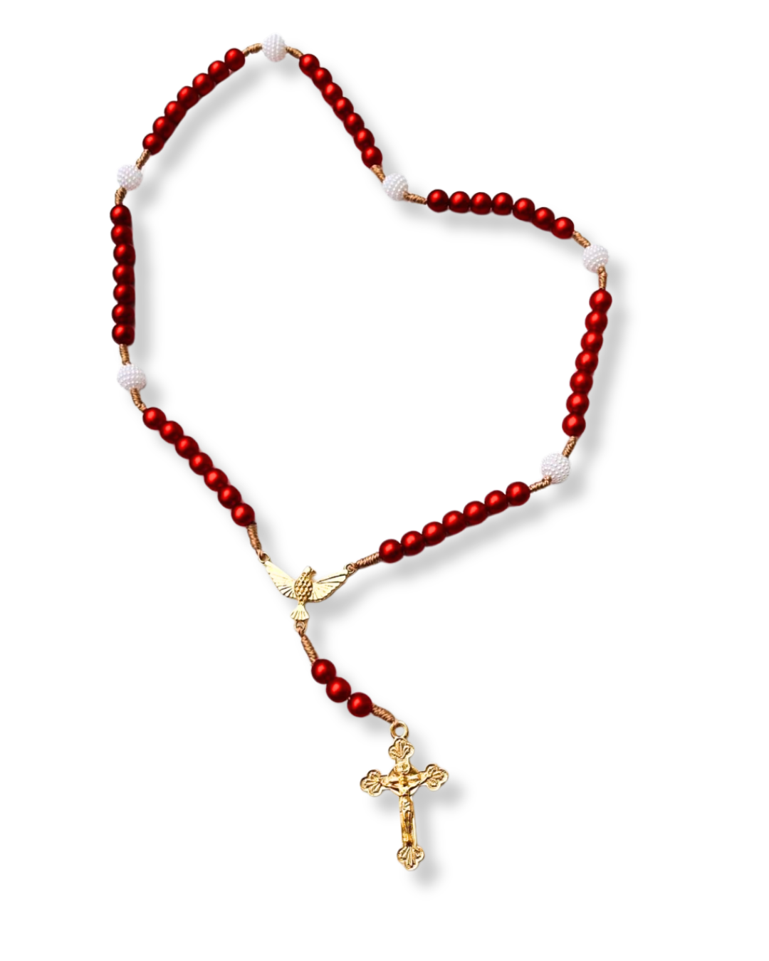 Novena Terço Espírito Santo Com Pérola Vermelha