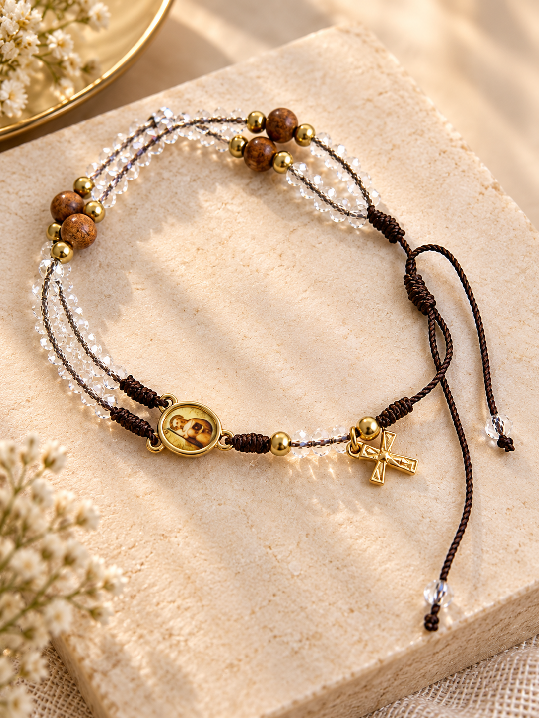 Pulseira Terço  Santa Mônica