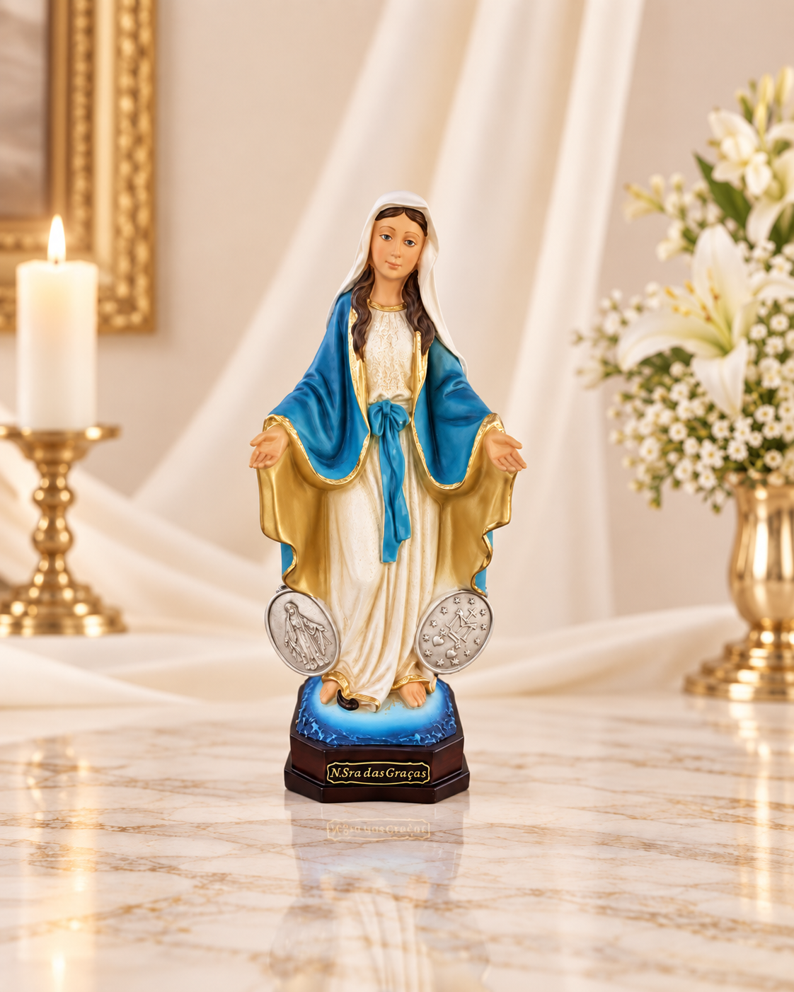Imagem de Nossa Senhora das Graças 20cm em Resina
