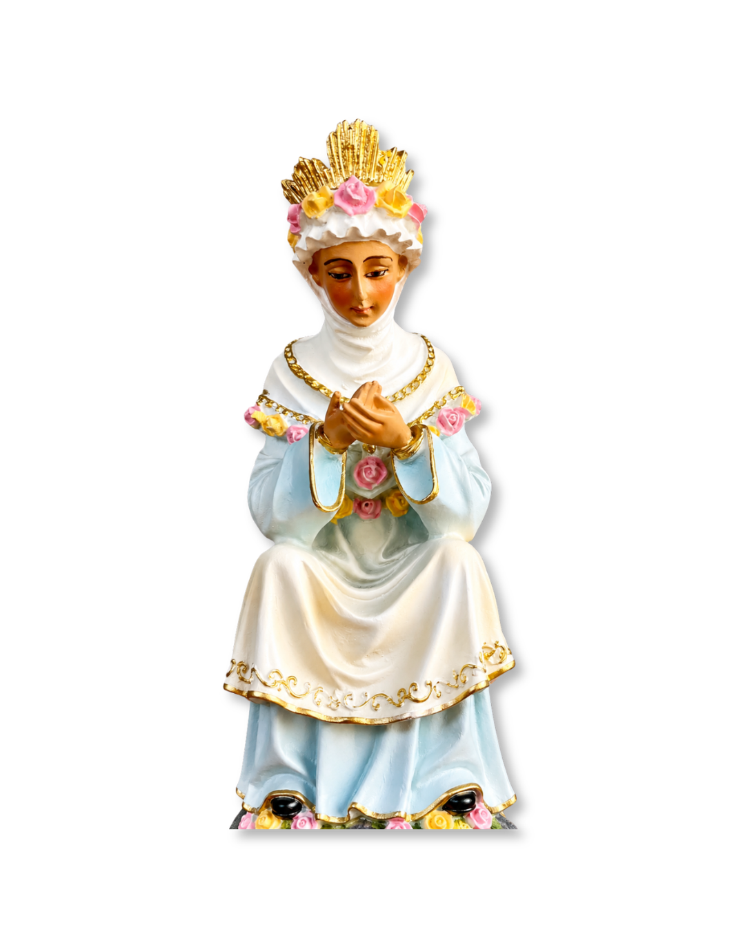 Imagem de Nossa Senhora de La Salette em resina- Um Chamado à Conversão, Oração e Esperança