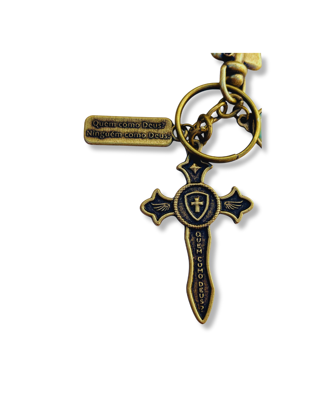 Chaveiro de Metal São Miguel c/ Espada