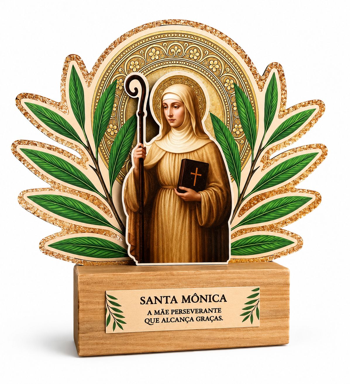Enfeite de Mesa Santa Mônica -Devoção