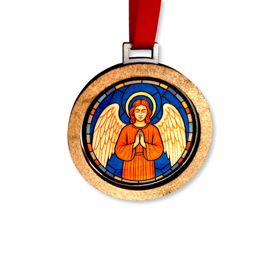 KIT - Enfeite de Árvore Redondo -  Fita Vermelha