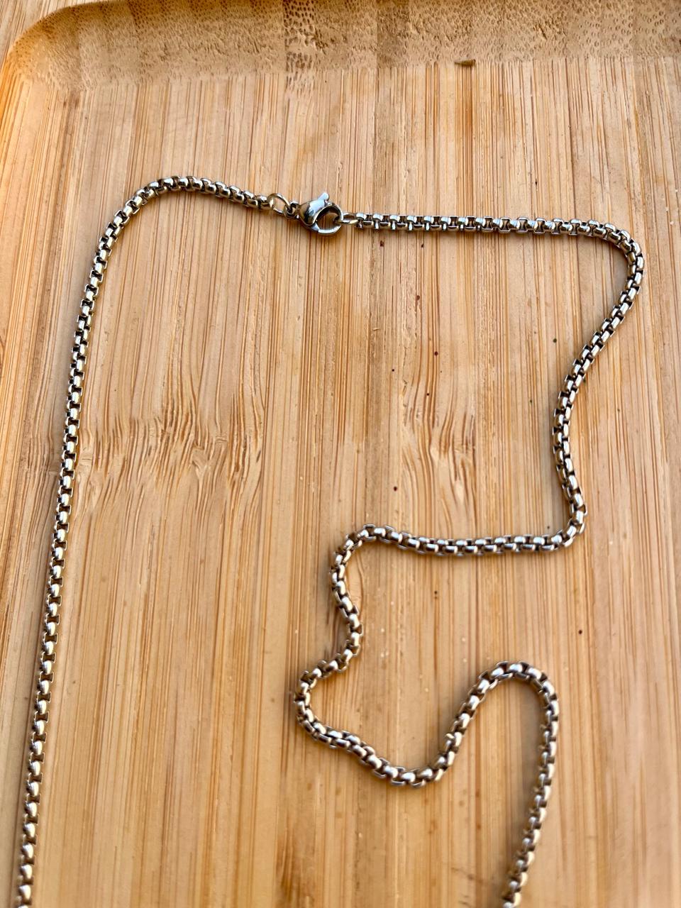 Colar Masculino - em Inox, Cruz Efeito 3D