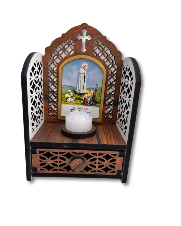 Oratório / Porta Terço Nossa Senhora de Fátima