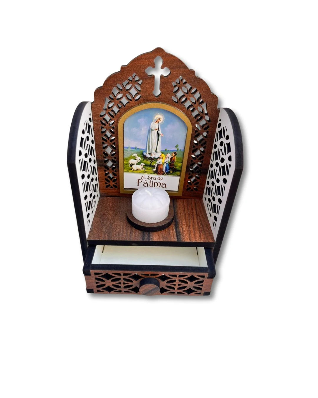 Oratório / Porta Terço Nossa Senhora de Fátima