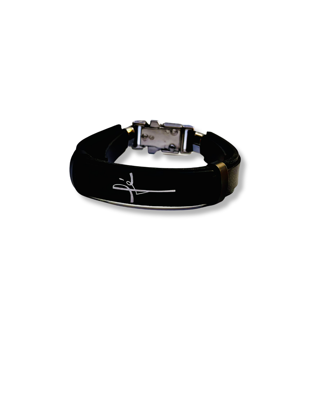 Pulseira de Couro Placa Fé