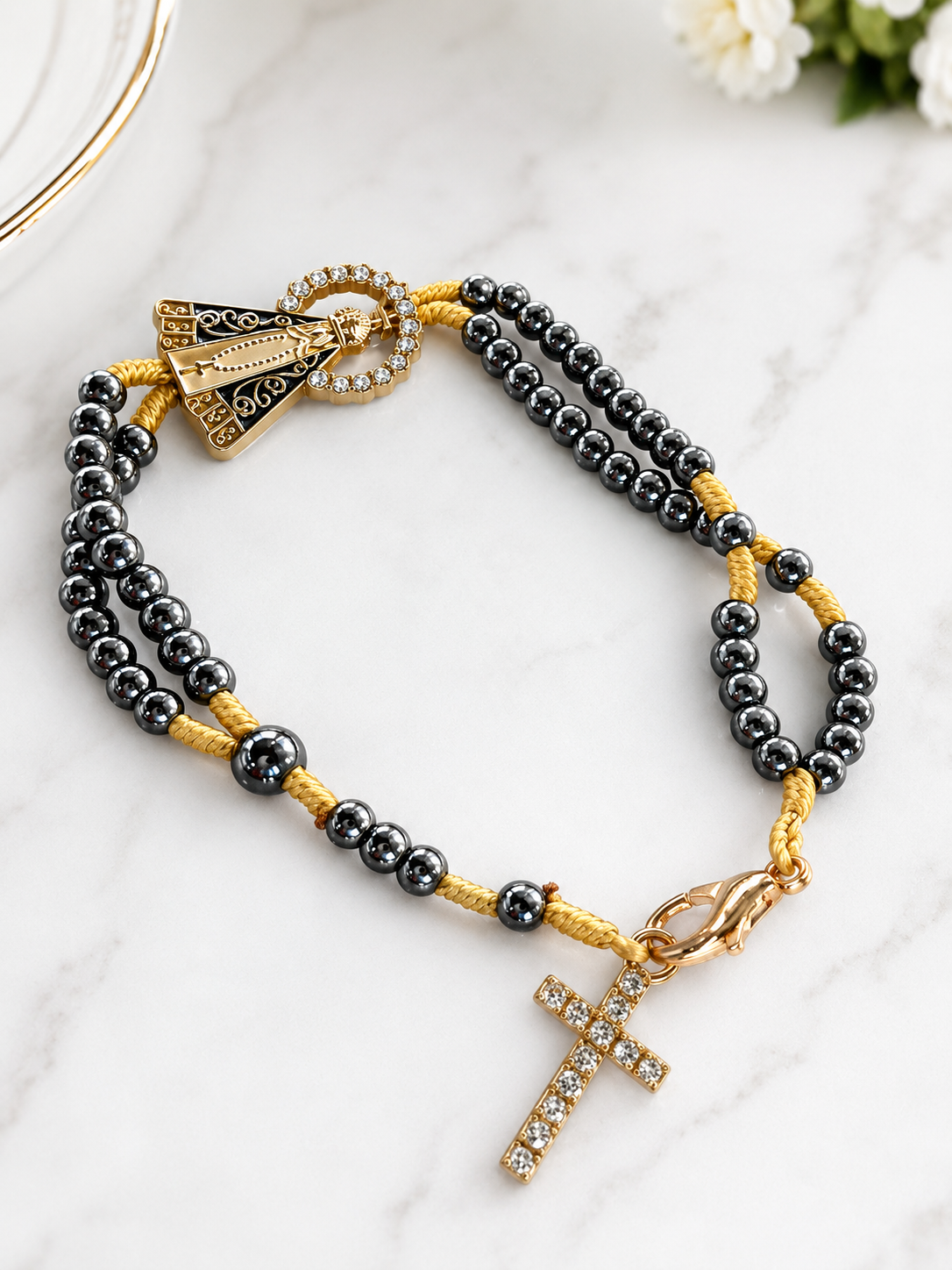 Terço Nossa Senhora Aparecida - Pulseira