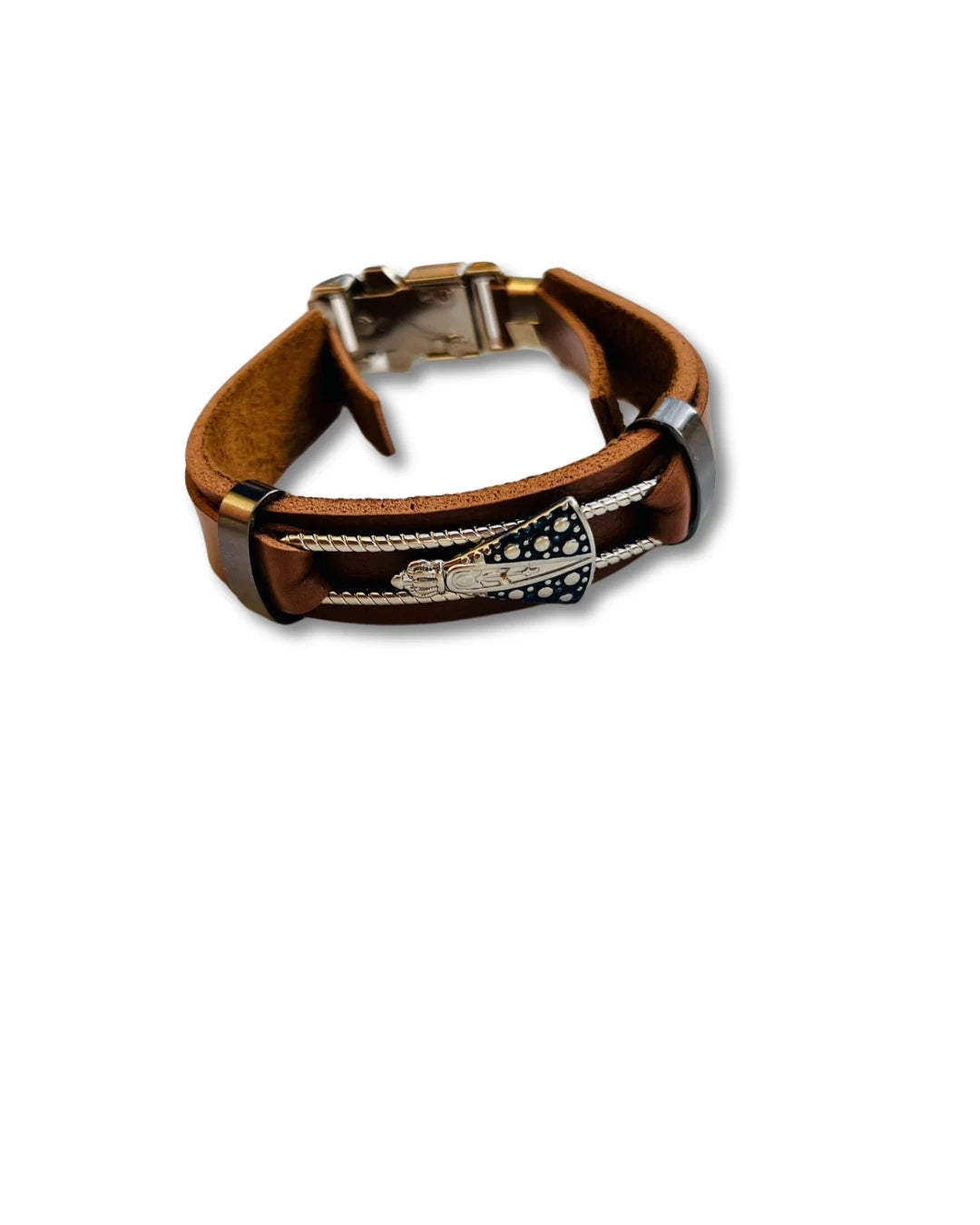 Pulseira de Couro Marrom Nossa Senhora Aparecida