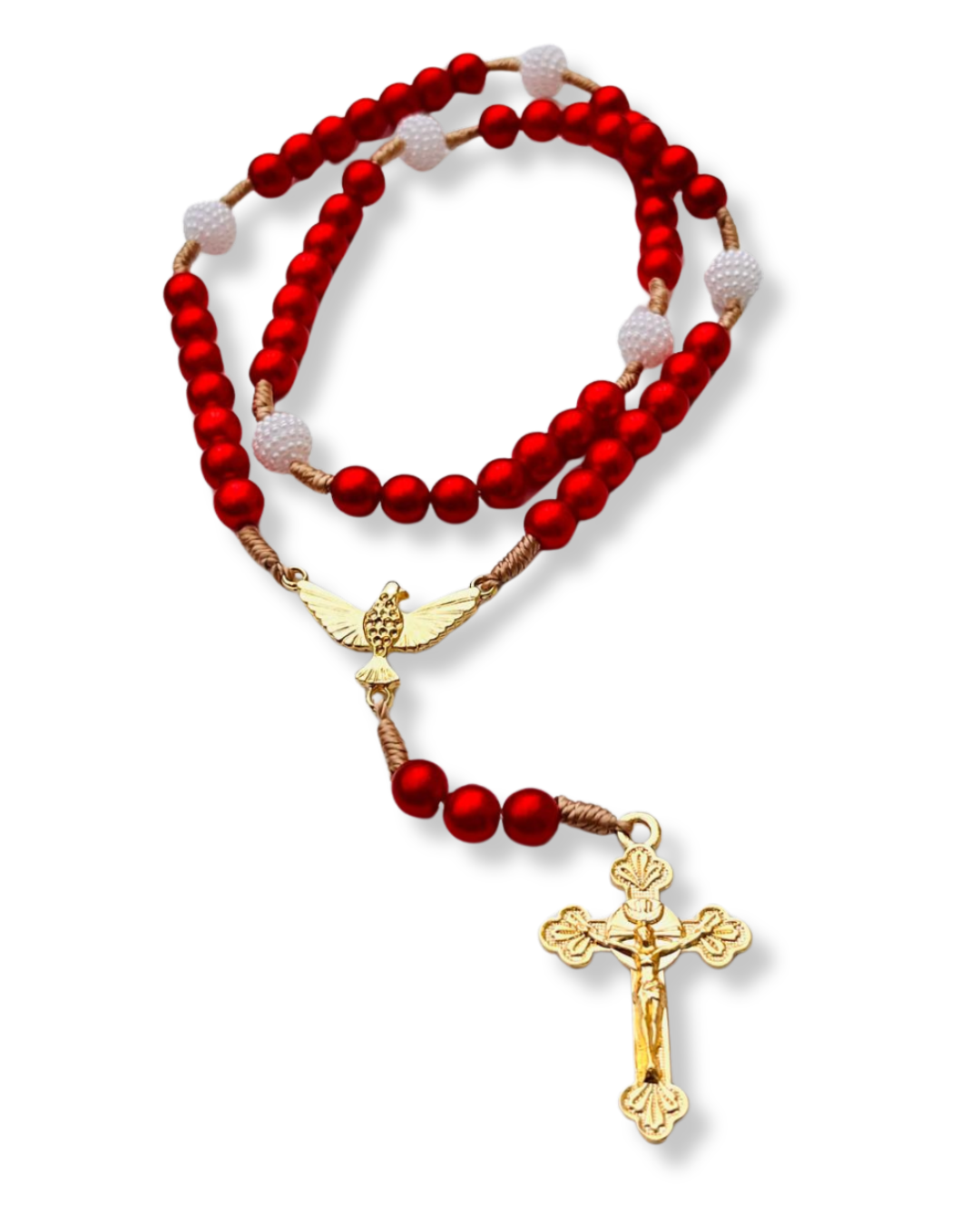 Novena Terço Espírito Santo Com Pérola Vermelha